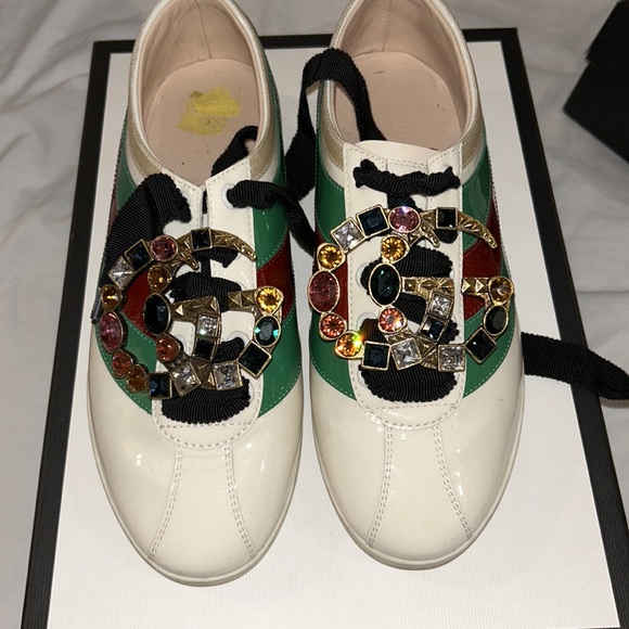Vernice crystal low top Gucci sneaker - Picture 3 of 8